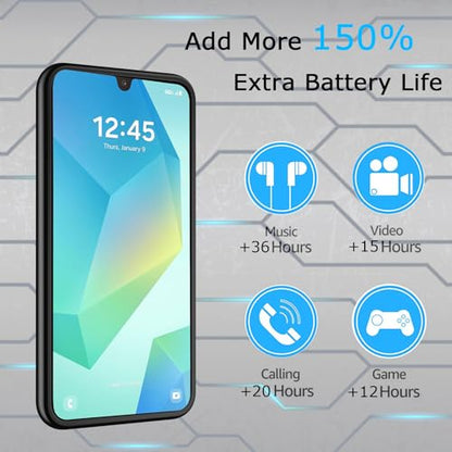 Battery Case for Galaxy A16/A17,Upgraded 10000mAh Rechargeable Portable Extended Battery Pack Supported Qi Wireless Charging Case Compatible with Galaxy A16/A17(6.7 inches) Charging Case-Black - size: Galaxy A16/A17