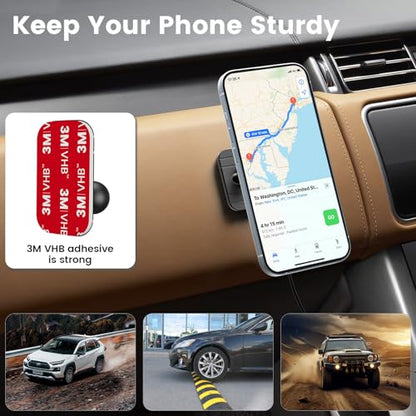 OHLPRO for MagSafe Car Mount Charger iPhone Wireless Car Charger, Red - color: Red