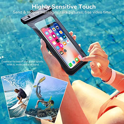 SYNCWIRE Waterproof Phone Pouch [2-Pack] - Universal IPX8 Waterproof Phone Case Dry Bag with Lanyard Compatible with iPhone 15/14/13/12/11 Pro Max SE XS XR X Samsung S23 S22 and More Up to 7 Inches | Cell Phone Dry Bag, Waterproof Phone Case for iPhone Sa