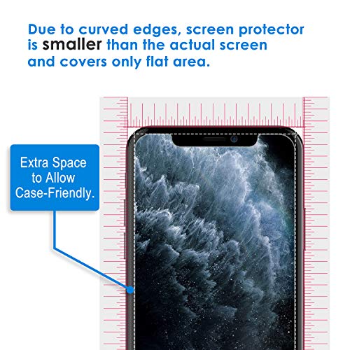 JETech Screen Protector for iPhone 11 Pro Max/Xs Max, 3-Pack | HD Clear, Face ID Compatible, Anti-Scratch Glass - size: iPhone 11 Pro Max/Xs Max