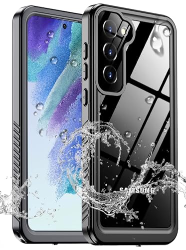 xiwxi for Samsung Galaxy S21 FE Case Waterproof,[IPX8 Underwater Case][Full Body Shockproof & Military Dropproof] Clear Sound Quality Built-in Screen Protector for Samsung S21 FE 6.4 inch-Black - size: For Samsung S21 FE-6.4"