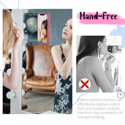 Anteel 2 Pack Silicone Suction Phone Case Mount, Non Slip Sticky Phone Grip for Cellphone, Silicon Adhesive Suction Cup Phone Mount, Strong Grip Holder for Selfies & Videos (Black&White) - color: Black&White