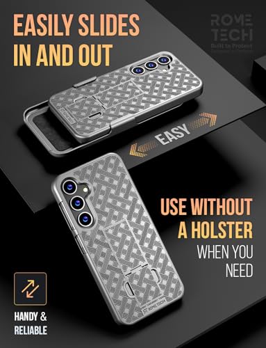 Designed for Samsung Galaxy S24 Case with Belt Clip Holster | Rugged Holster & Protective Phone Case Combo with Anti-Slip Texture - Black - style: Galaxy S24