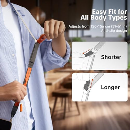 PGYTECH LinkGo Phone Strap, Quick Release Crossbody Lanyard & Lens Cloth - color: Dual Mount-misty Grey