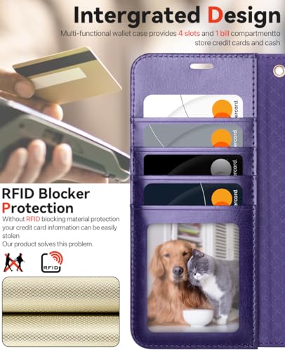 OCASE for Samsung Galaxy S25+ Plus Detachable Wallet Case, Purple | 2-in-1, Card Holder, RFID Blocking, Stand, Wrist Strap, Shockproof, Wireless Charging, Magnetic, PU Leather Flip Phone Cover - color: Purple, size: Samsung Galaxy S25 Plus