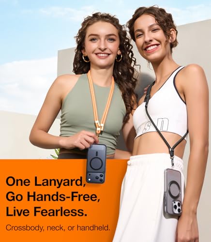 TORRAS Phone Lanyard Crossbody, Adjustable Anti-Theft Neck Strap, Orange - color: 8-orange