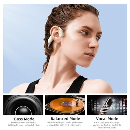 LYPERTEK SoundFree S30 Bone Conduction Headphones, Swimming Headphones - color: SOUNDFREE S30-Beige
