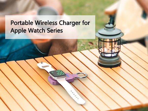 i.VALUX Portable Charger for Apple Watch, Wireless Magnetic iWatch Charger - color: Purple