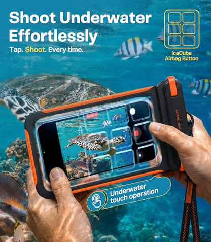 TORRAS IPX8 Waterproof Phone Pouch Floating, Underwater Touch Screen, Black | Waterproof Phone Case with Lanyard, Universal Dry Bag, Fits iPhone & Samsung, Snorkeling, Beach, Cruise, Travel, 7.0 Inch - color: 1 Pack-Black