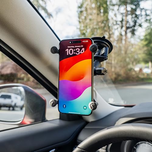 RAM MOUNTS X-Grip Large Phone Mount with Medium Arm Twist-Lock Suction Cup - style: Medium Arm