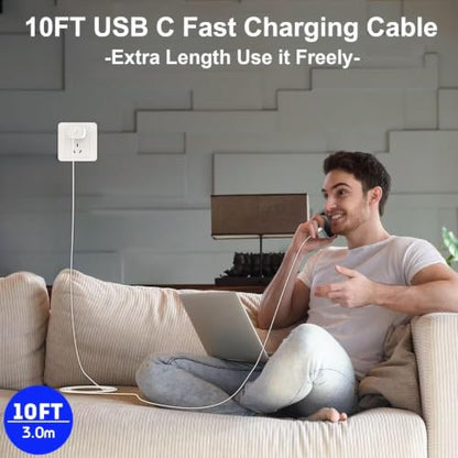 iPhone 17/16/15 Charger Fast Charging 3Pack 40W USB C Charger Fast Charging - size: 10FT
