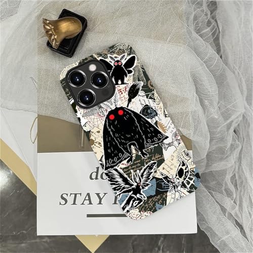 Case for iPhone 14 Pro Max, Dual Layer Phone Cover, Mothman Collage | Shockproof Hybrid Phone Case, Soft TPU and Hard PC, Durable Anti-Scratch Protection - color: Mothman Collage, size: Iphone 14 Pro Max