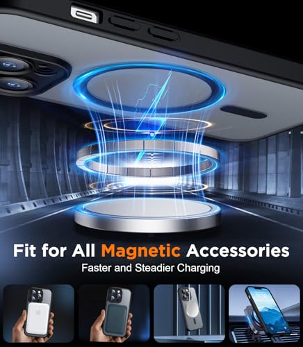 SPIDERCASE Magnetic for iPhone 13 Pro Max Case,Black - color: Black, size: Iphone 13 Pro Max 6.7''