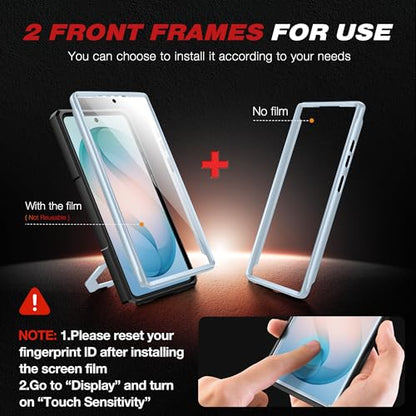 TONGATE Magnetic Stand for Samsung Galaxy S26 Ultra Case, Compatible with Magsafe, [Camera Cover & 2 Front Frames][Military Drop Protection]S26 Ultra Case Built-in Screen Protector & Belt Clip,SkyBlue - color: Sky Blue