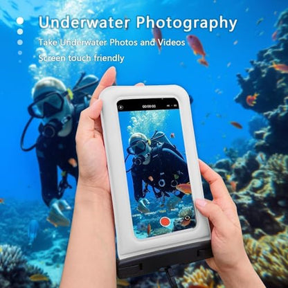Floatable Soap Bubble Waterproof Phone Pouch/Case with Crossbody Lanyard for iPhone 17 16 Pro Max/15 Pro/14/13/12, IP68 Cellphone Dry Bag Beach Cruise Ship Essentials, 1 Pack-Sand Dollar-7″ - color: B3-Sand Dollar