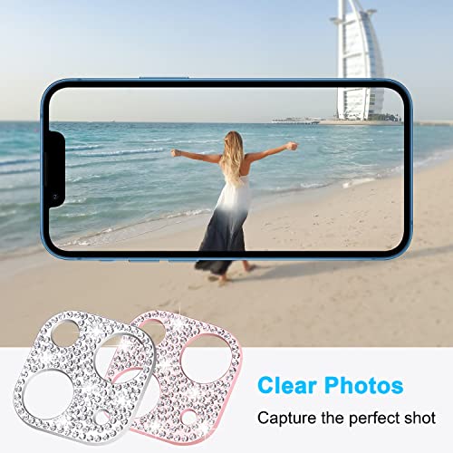 Wisdompro [2 Pack] Bling Camera Lens Protector for iPhone 13/iPhone 13 Mini - size: for iPhone 13 & 13 Mini