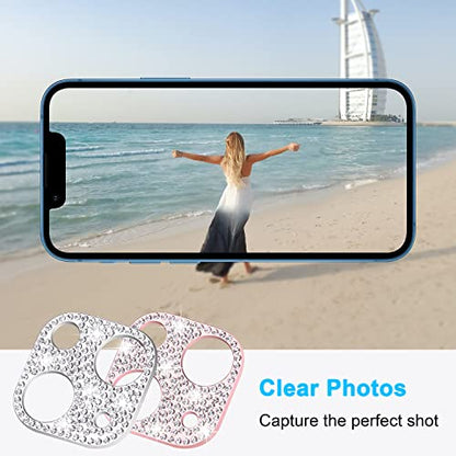 Wisdompro [2 Pack] Bling Camera Lens Protector for iPhone 13/iPhone 13 Mini - size: for iPhone 13 & 13 Mini