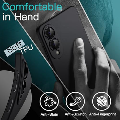 JETech Slim Case for Samsung Galaxy S25 Edge, Black | Camera Lens Protection, Soft TPU Design, Matte Finish, Shockproof Protection - color: Black, size: Galaxy S25 Edge