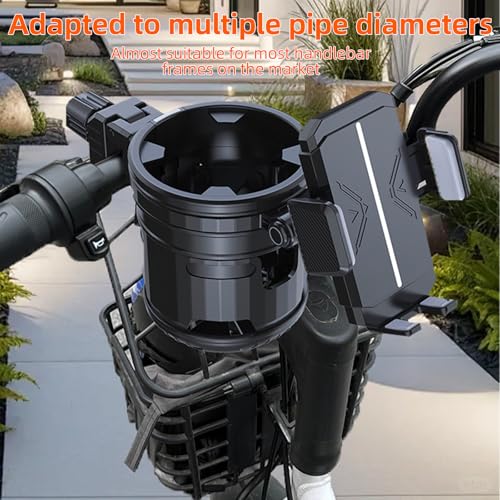 4-in-1 Universal Stroller Cup Holder – Adjustable Single/Double Cup & Phone Holder, 360° Rotatable, Anti-Slip Silicone Grip, Spill-Proof Design for Baby Strollers, bicycles,Wheelchairs, Shopping Carts