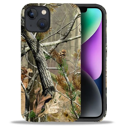 Case for iPhone 13 14, Dual Layer Phone Cover, Real Jungle Camo | Shockproof Hybrid Phone Case, Soft TPU and Hard PC, Durable Anti-Scratch Protection - color: Real Jungle Camo, size: Iphone 13/14