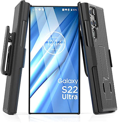DuraClip Designed for Samsung Galaxy S22 Ultra Belt Clip Case, Slim Phone Case with Holster (S22 Ultra) - size: S22 Ultra