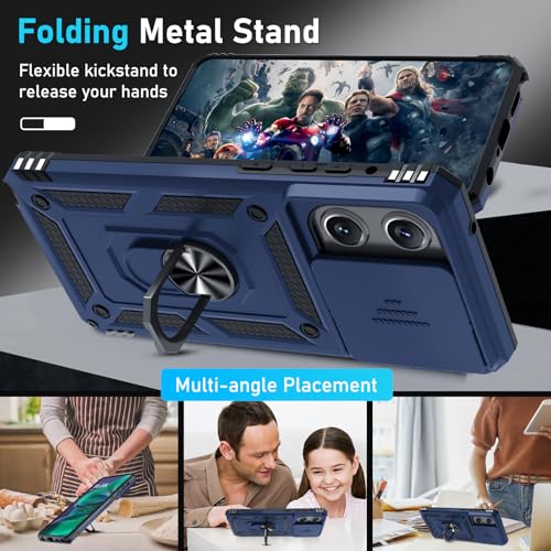 for Moto G Stylus 5G 2026/2025 Case Built in Slide Camera Cover - color: Blue, size: Moto G Stylus 5G 2026/2025