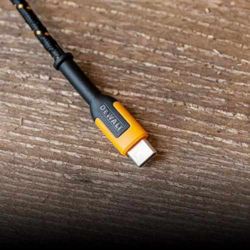 DEWALT Heavy Duty USB to USB C Cable, Jobsite TypeC Cable, High Speed, 10ft - size: 10 ft