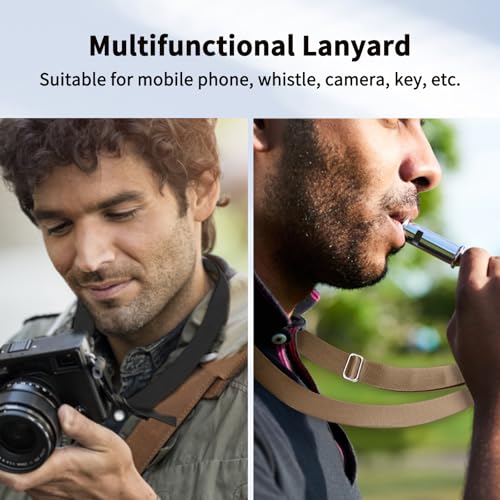 CACOE Phone Lanyard, Black+Brown,2 Pcs - color: Black+brown, size: 21.65"