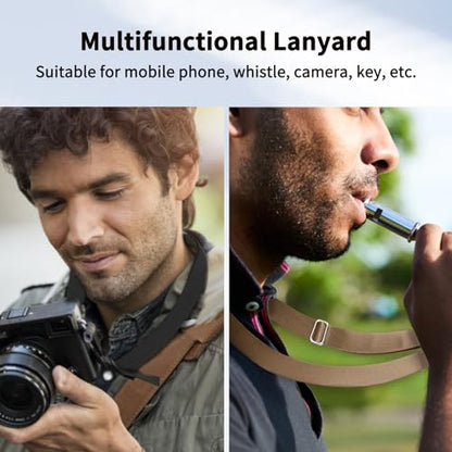 CACOE Phone Lanyard, Black+Brown,2 Pcs - color: Black+brown, size: 21.65"