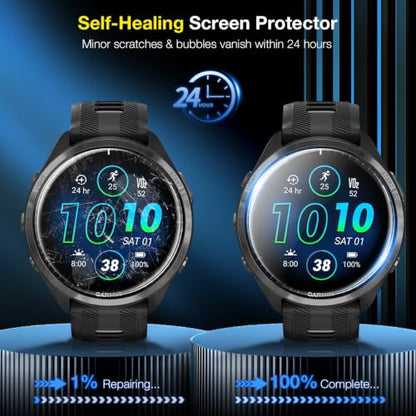 LK 6 Pack for Garmin forerunner 965 Screen Protector, Self-Healing TPU - size: 47mm