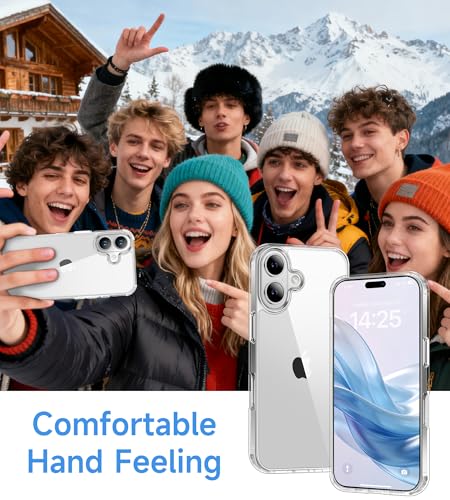 USLAI Case for iPhone 16 Plus, Anti-Yellowing, Crystal Clear Back, Shockproof & Military‑Grade Drop Protection - Transparent - color: Clear, size: iPhone 16 Plus