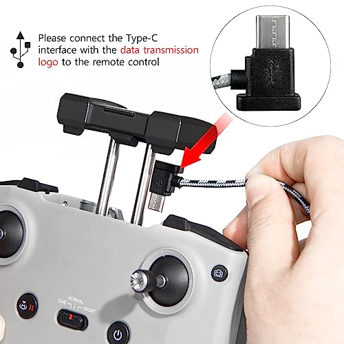 No Disassembly Tablet Holder for DJI Lito 1/ X1/Flip/Neo/Mini 4K/ Air 3/ Mini 5/4/ 3 Pro, 7-12 Inch Foldable iPad Mount Holder Pack of Lanyard and 2 Cables, Fits DJI RC-N1/N2/N3 Accessories
