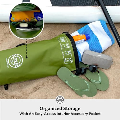 STOVER 5/10/25/30/40L Waterproof Dry Bag, Small Lightweight Roll Top Dry Bag Backpack w/Waterproof Phone Case, Kayaking, Travel, Hiking, Fishing, Tubing, Camping, the Beach, Men/Women (Green) - color: 5/10l Green, size: 5L