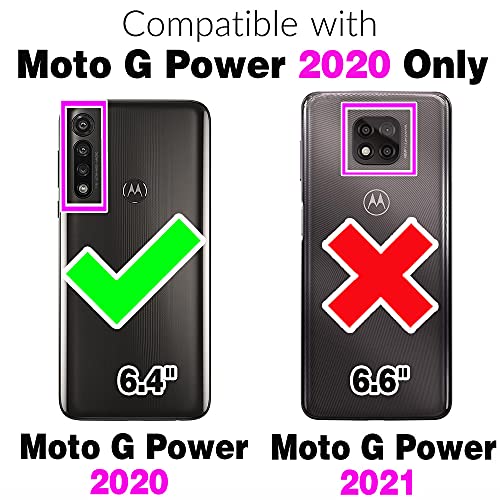 Asuwish Phone Case for Moto G Power 2020 Zipper Wallet Magnetic Detachable Cell Cover with Tempered Glass Screen Protector Crossbody Strap Mandala Flower Card Holder Motorola GPower Women Girls Purple