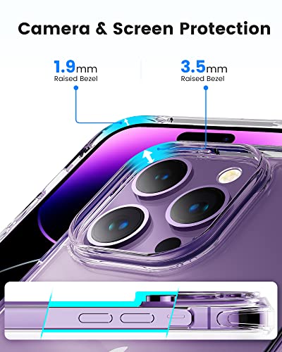 Mkeke for iPhone 14 Pro Case Clear, [Military Grade Protection] [Not Yellowing] Shockproof Acrylic Phone Case for Apple iPhone 14 Pro 2022 - size: for iPhone 14 Pro Case 6.1"