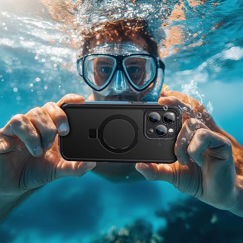 Oterkin Magnetic Stand for iPhone 14 Pro Case Waterproof IP68, Blue - color: Blue, size: iPhone 14 Pro
