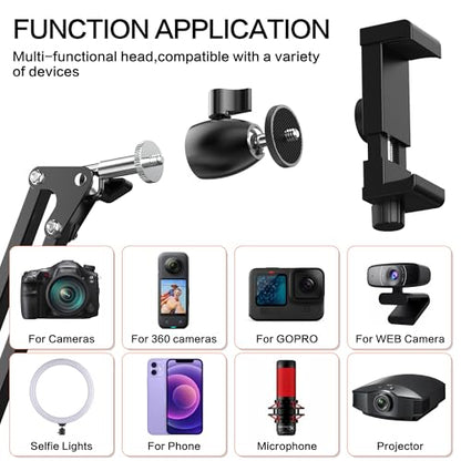 Overhead Camera Mount, Desk Camera Mount with Articulating Arm