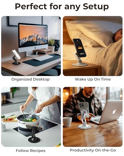 Cooper Mag360 Magnetic Phone Stand for Desk, MagSafe Stand for iPhone 17 - color: Stealth Black