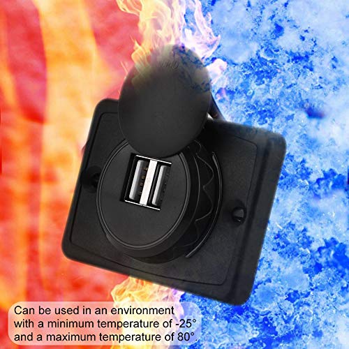 Dual USB Car Charger with LED Light Ring 3.1A Fast Charge