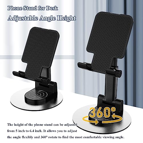 Meetuo Rotatable Cell Phone Stand for Desk, Phone Holder