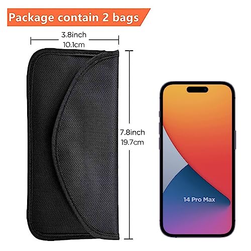 4 Pack Faraday Bags for Car Keys and Cell Phone, Signal Blocking Key Pouch Wallet, Anti-Tracking Anti Theft Car Protection, Cell Phone Signal Jammer WiFi/GSM/LTE/NFC/RFID, GPS Blocker - color: 4 Packs - 7.8" * 3.8"