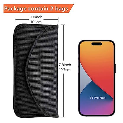 4 Pack Faraday Bags for Car Keys and Cell Phone, Signal Blocking Key Pouch Wallet, Anti-Tracking Anti Theft Car Protection, Cell Phone Signal Jammer WiFi/GSM/LTE/NFC/RFID, GPS Blocker - color: 4 Packs - 7.8" * 3.8"