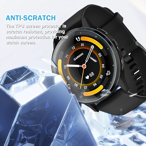 6PCS Compatible for Garmin Venu 3 45mm Smartwatch Screen Protector Clear，HD Anti-scratch Soft TPU [Not Glass] with Ultra-thin Protector For Venu 3 Protective Film 45mm - size: Garmin venu 3 45mm