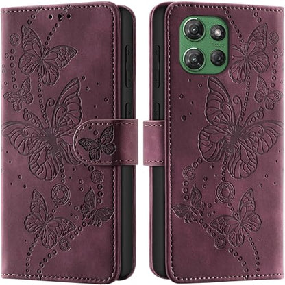Case Wallet for Motorola Moto G Power 2025/ G Power 2026, Burgundy | RFID Blocking, 3 Card Holder Stand, Shockproof TPU Shell, PU Leather Magnetic Closure, 6.8-inch - color: Burgundy