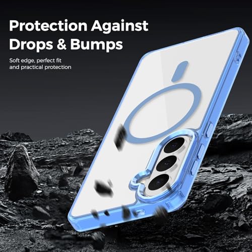 Lunivop for Samsung Galaxy s26 Plus Case Hard [Compatible with Magsafe Wireless Charging] Yellowing Resistant Magnetic Cover Clear para S 26 Plus 6.7 '' 5G 2026 Rugged Best Phone Cases Light Blue - color: Light Blue, size: Compatible with Samsung Galaxy S