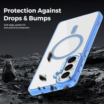 Lunivop for Samsung Galaxy s26 Plus Case Hard [Compatible with Magsafe Wireless Charging] Yellowing Resistant Magnetic Cover Clear para S 26 Plus 6.7 '' 5G 2026 Rugged Best Phone Cases Light Blue - color: Light Blue, size: Compatible with Samsung Galaxy S