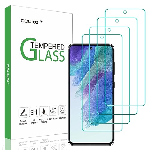 (4 Pack) Compatible for Samsung Galaxy S21 FE 5G / Galaxy S21 FE (FE Model Only) Screen Protector Tempered Glass, Touch Sensitive,Case Friendly, 9H Hardness