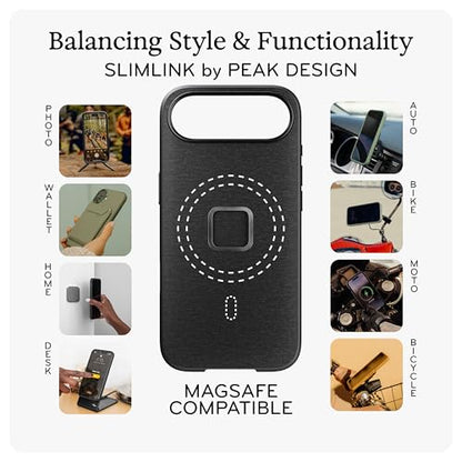 Peak Design Mobile Everyday Phone Case for iPhone 17 Pro Max, Sage, Slim Profile, Drop Protection, Weatherproof Fabric Shell, SlimLink Connects to Mobile Mounts & Gear - color: Sage, style: Everyday Case