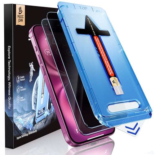 MAGIC JOHN 2 Pack for iPhone 16 Plus 6.7 inch Privacy Screen Protector - size: iPhone 16 Plus-6.7 inch