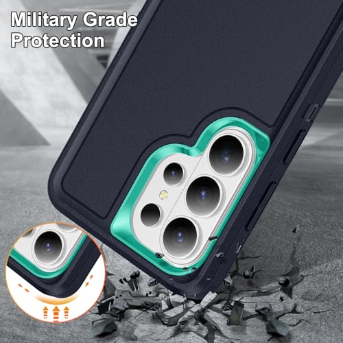 Shockproof Case for Samsung Galaxy S26 Ultra 6.9 inch,Heavy Duty Rugged Military Grade Protection,Hard Sturdy Phone Cover for Samsung S26 Ultra,Cyan Blue - color: Cyan Blue